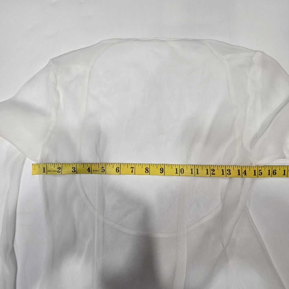 White Sheer Mesh Maxi Dress Cover-Up - Picture 10 of 11